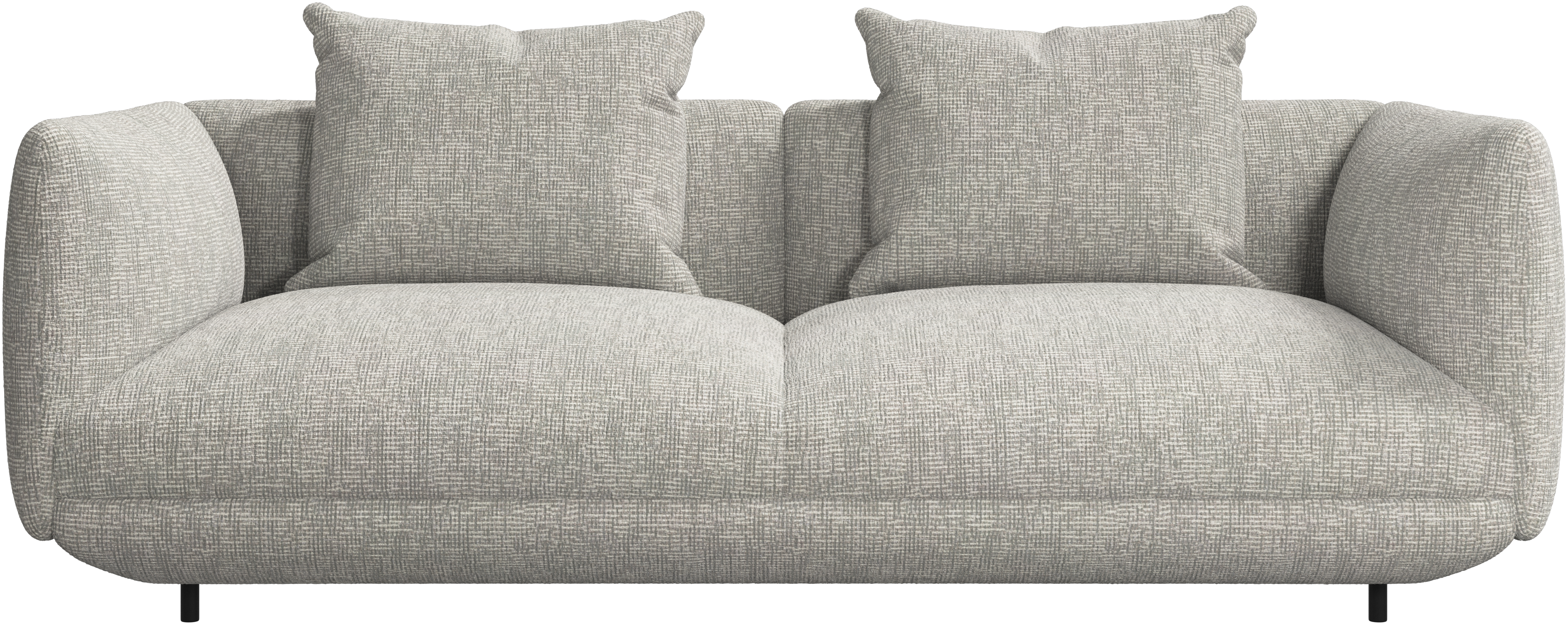 BoConcept Salamanca 2 seater sofa with 2 arms - Matt black, 9.5 cm